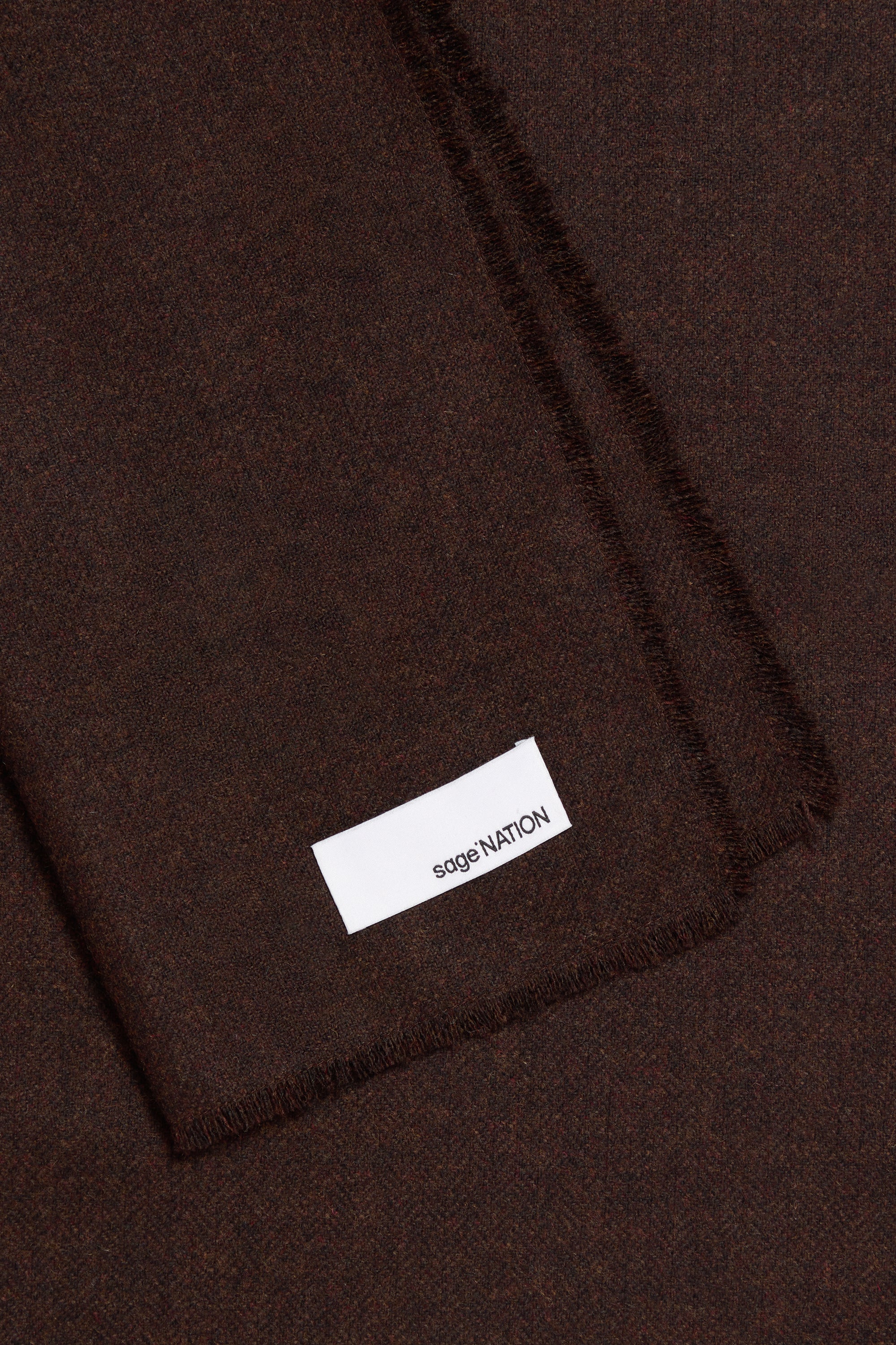 Wool Scarf - Mocha Herringbone