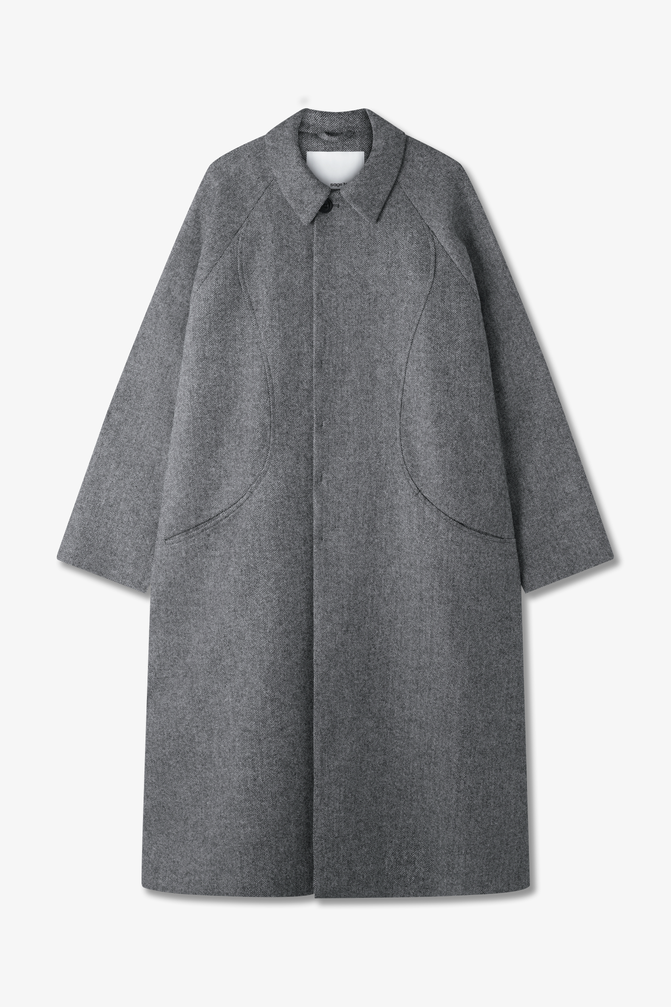 Takeshi Coat - Black / White Herringbone
