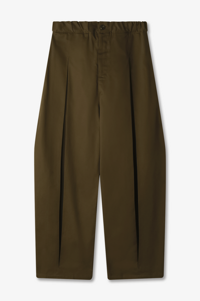 Box Pleat Trouser - Khaki Green – SAGE NATION
