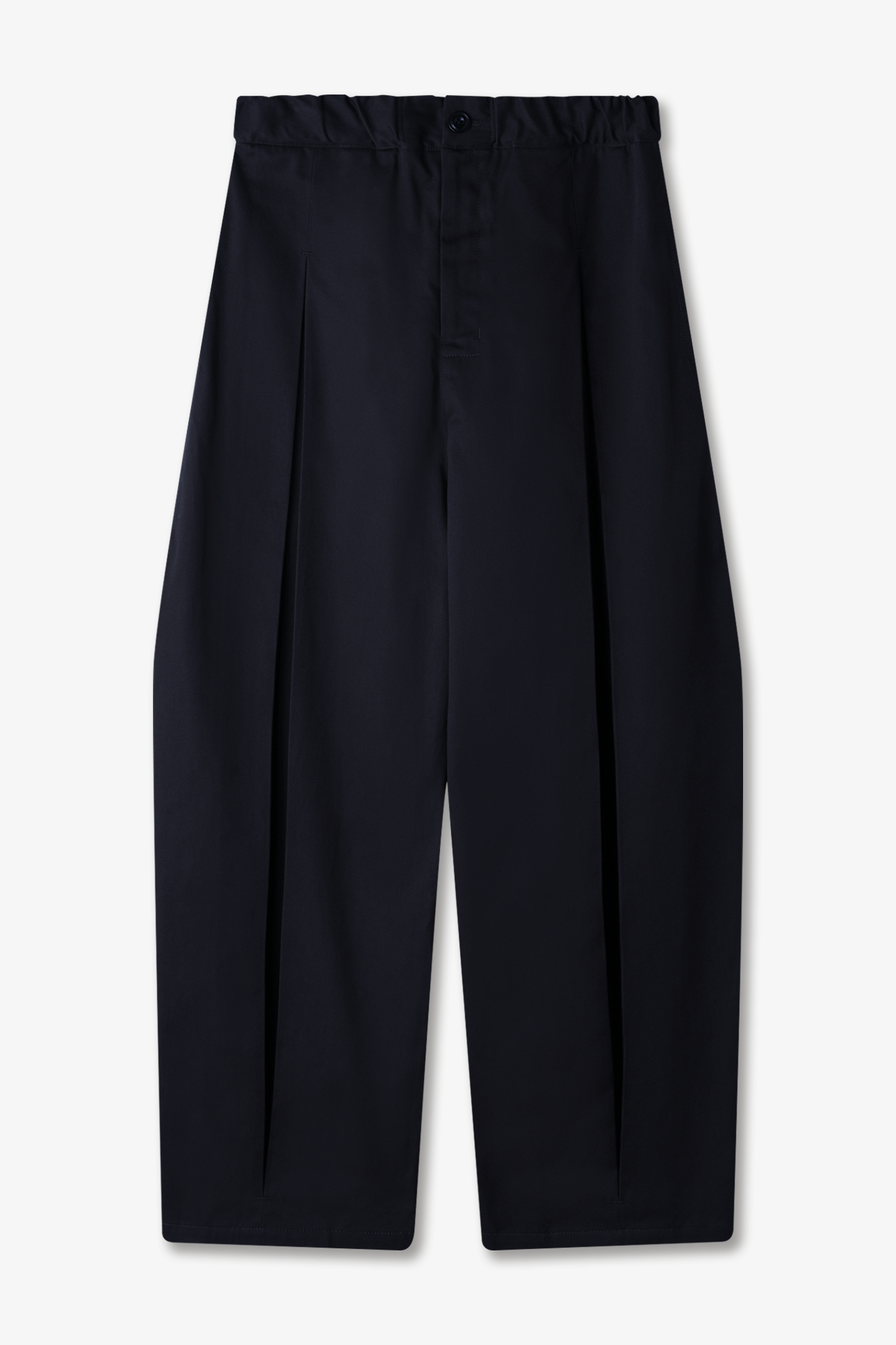 Box Pleat Trouser - Navy